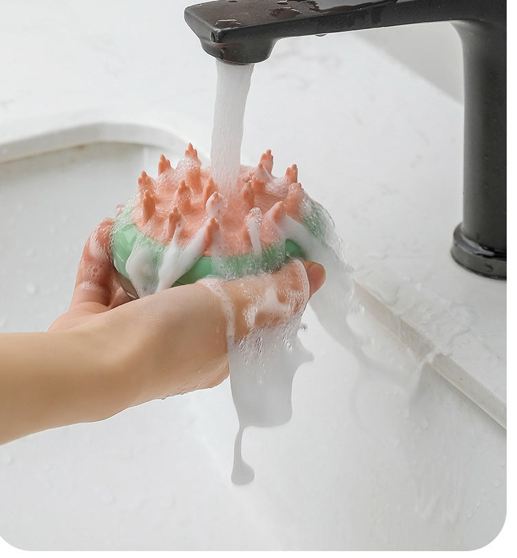 Incredibly Soft Dog Washing Comb Buil-In Soap Dispenser