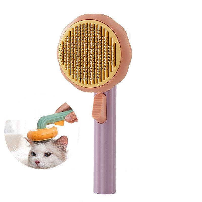 Steel Wire Self-Cleaning Pet Brush