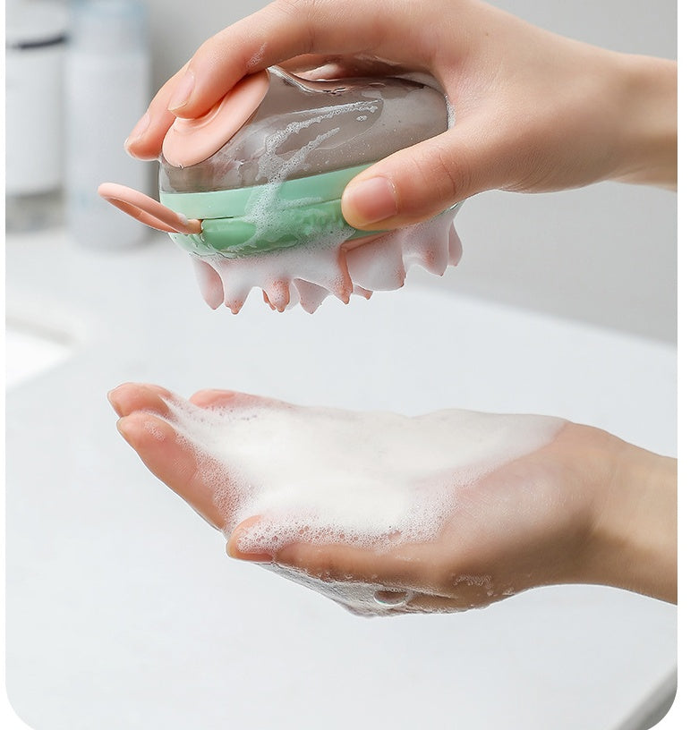 Incredibly Soft Dog Washing Comb Buil-In Soap Dispenser